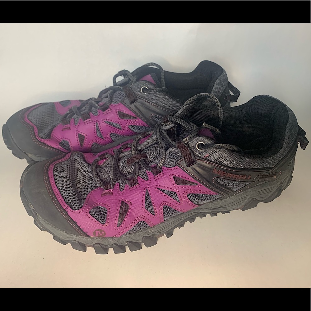 Merrell Womens Size 9.5 All Out Blaze Aero Sport Black/purple Water/Trail Shoes